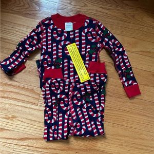 Hanna Andersson Candy Cane PJs 3T